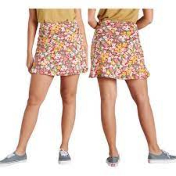 Toad&Co Dresses & Skirts - NWOT Toad & Company Skirt Chaka ruffled brick garden print Size L (3)